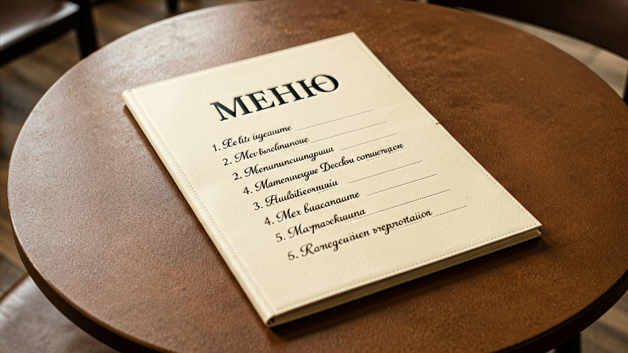 Меню